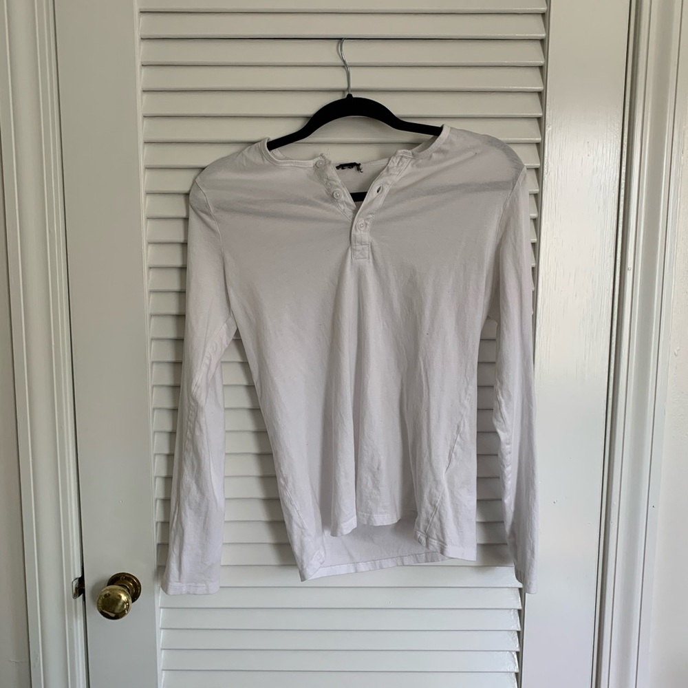 White men’s Henley.